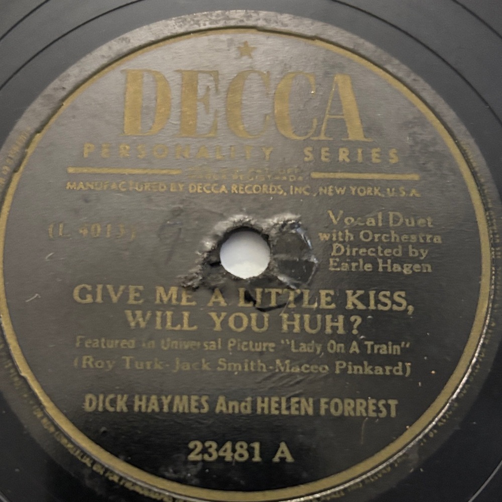 Decca Vinyl Record - Give Me a Little Kiss, Will You Huh?